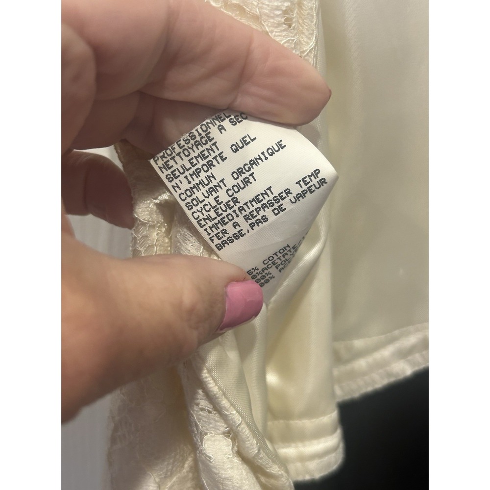 Scott McClintock Lace Formal Dress/Gown Vintage Size 12 Ivory Lace Coquette 80s - Picture 16 of 16